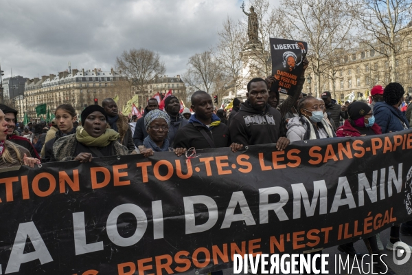 Manifestation contre la loi Darmanin