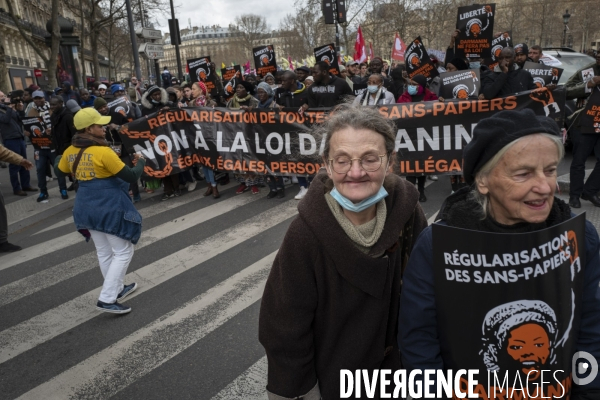 Manifestation contre la loi Darmanin