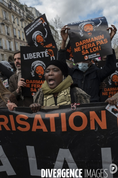 Manifestation contre la loi Darmanin