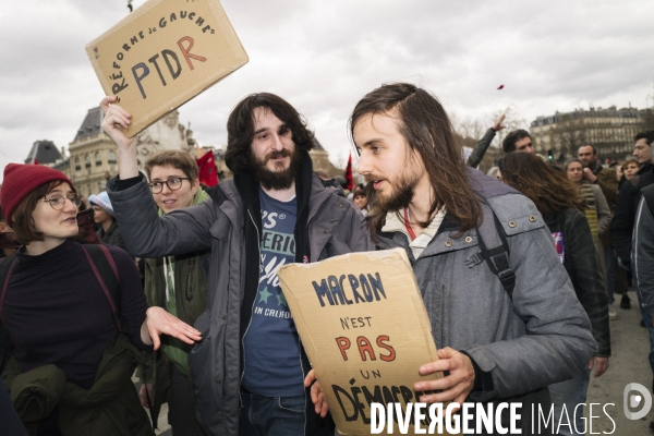 Fra - manifestation contre la reforme des retraites - episode 9 - paris