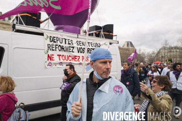 Fra - manifestation contre la reforme des retraites - episode 9 - paris