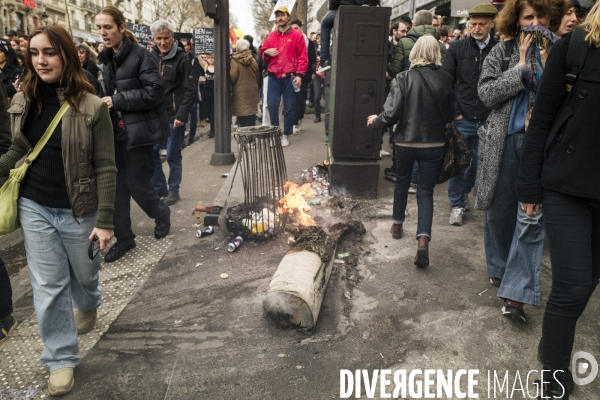 Fra - manifestation contre la reforme des retraites - episode 9 - paris