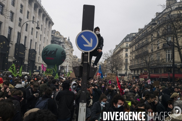 Fra - manifestation contre la reforme des retraites - episode 9 - paris