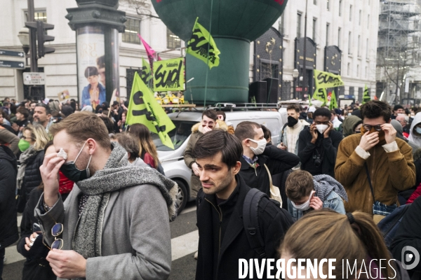 Fra - manifestation contre la reforme des retraites - episode 9 - paris