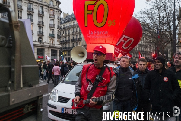 Fra - manifestation contre la reforme des retraites - episode 9 - paris
