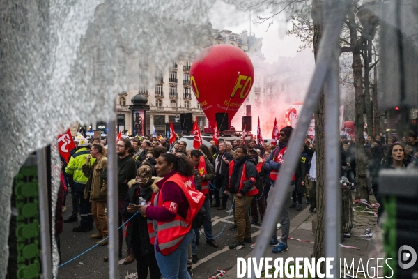 Fra - manifestation contre la reforme des retraites - episode 9 - paris