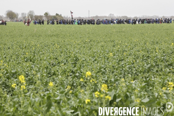 Rassemblement contre la construction de mégabassines à Sainte-Soline.