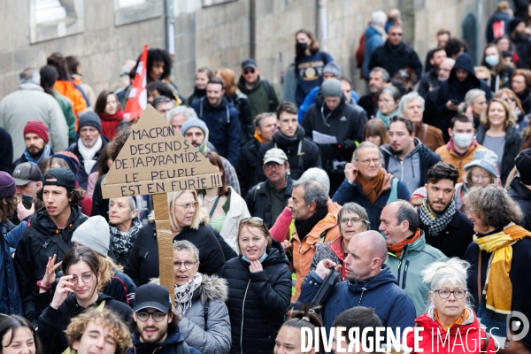 Dixième journée de mobilisation contre la réforme des retraites à Nantes