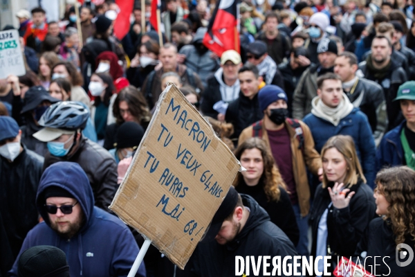 Dixième journée de mobilisation contre la réforme des retraites à Nantes