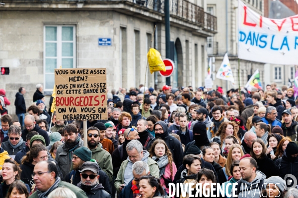 Dixième journée de mobilisation contre la réforme des retraites à Nantes