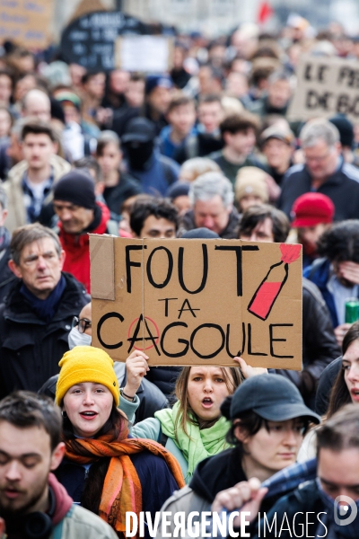 Dixième journée de mobilisation contre la réforme des retraites à Nantes