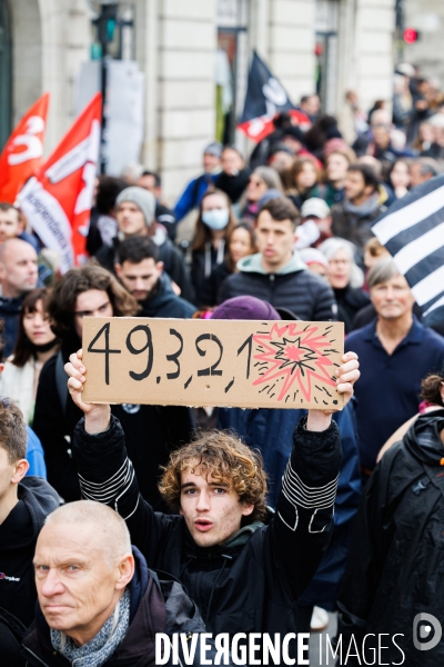 Dixième journée de mobilisation contre la réforme des retraites à Nantes