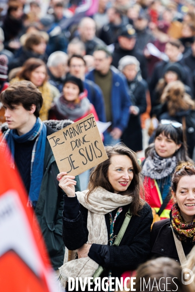 Dixième journée de mobilisation contre la réforme des retraites à Nantes