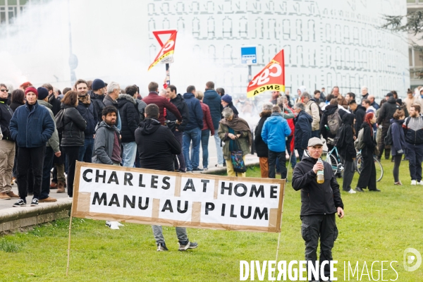 Dixième journée de mobilisation contre la réforme des retraites à Nantes