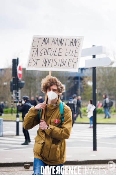 Dixième journée de mobilisation contre la réforme des retraites à Nantes