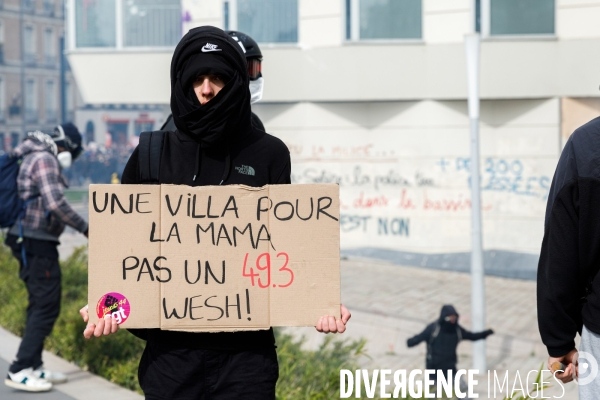 Dixième journée de mobilisation contre la réforme des retraites à Nantes