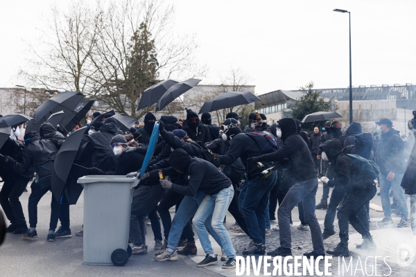 Dixième journée de mobilisation contre la réforme des retraites à Nantes