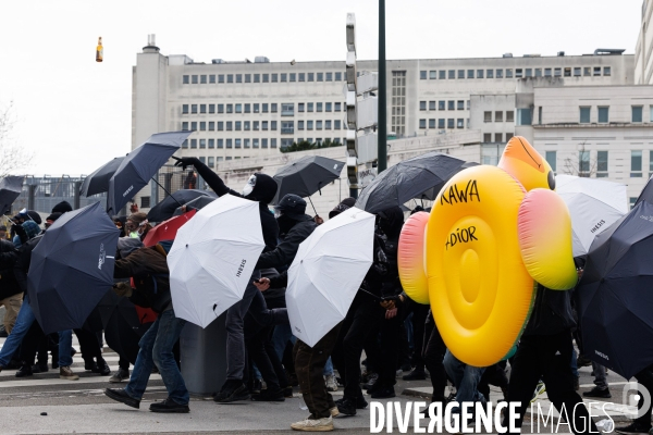 Dixième journée de mobilisation contre la réforme des retraites à Nantes