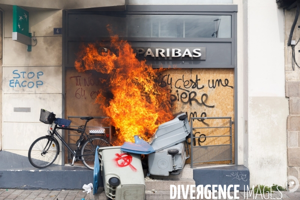 Dixième journée de mobilisation contre la réforme des retraites à Nantes