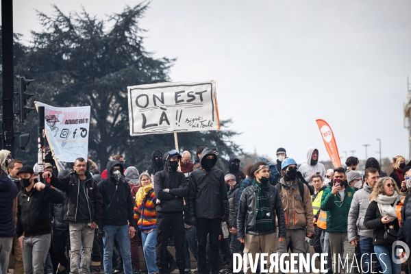 Dixième journée de mobilisation contre la réforme des retraites à Nantes