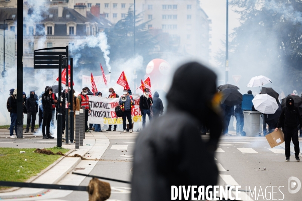 Dixième journée de mobilisation contre la réforme des retraites à Nantes