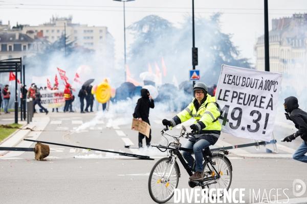Dixième journée de mobilisation contre la réforme des retraites à Nantes