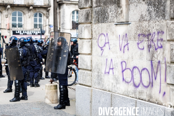 Dixième journée de mobilisation contre la réforme des retraites à Nantes