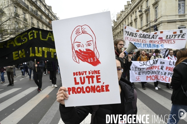 LA MANIFESTATION CONTRE LA REFORME DES RETRAITES, Paris. 10e journée de mobilisation le 28/03/2023