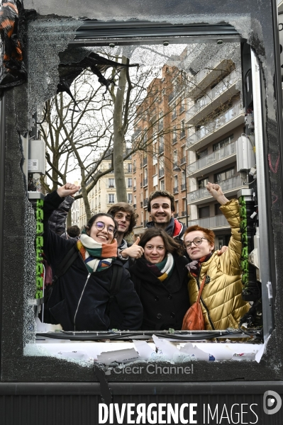 LA MANIFESTATION CONTRE LA REFORME DES RETRAITES, Paris. 10e journée de mobilisation le 28/03/2023