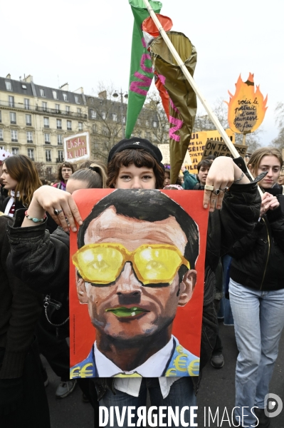 LA MANIFESTATION CONTRE LA REFORME DES RETRAITES, Paris. 10e journée de mobilisation le 28/03/2023