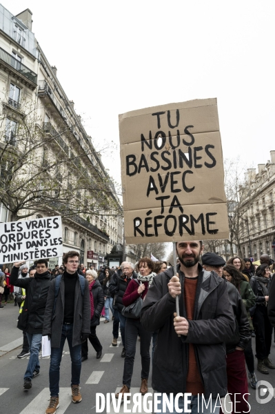 LA MANIFESTATION CONTRE LA REFORME DES RETRAITES, Paris. 10e journée de mobilisation le 28/03/2023