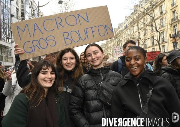 LA MANIFESTATION CONTRE LA REFORME DES RETRAITES, Paris. 10e journée de mobilisation le 28/03/2023