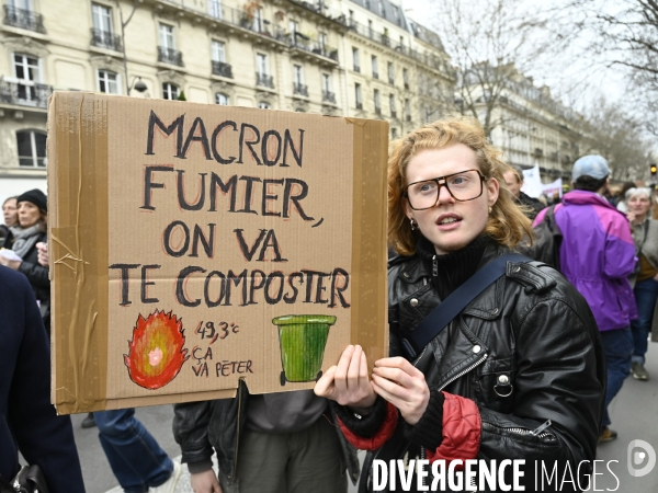 LA MANIFESTATION CONTRE LA REFORME DES RETRAITES, Paris. 10e journée de mobilisation le 28/03/2023