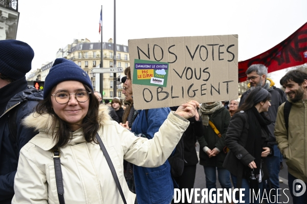 LA MANIFESTATION CONTRE LA REFORME DES RETRAITES, Paris. 10e journée de mobilisation le 28/03/2023