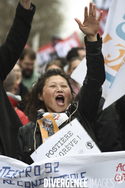 LA MANIFESTATION CONTRE LA REFORME DES RETRAITES, Paris. 10e journée de mobilisation le 28/03/2023