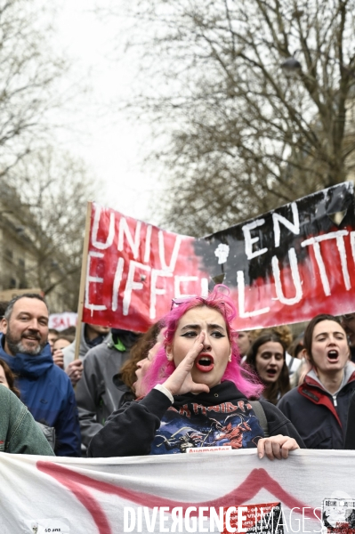 LA MANIFESTATION CONTRE LA REFORME DES RETRAITES, Paris. 10e journée de mobilisation le 28/03/2023