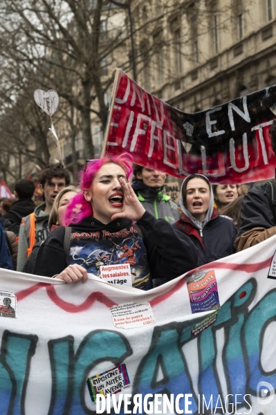 LA MANIFESTATION CONTRE LA REFORME DES RETRAITES, Paris. 10e journée de mobilisation le 28/03/2023