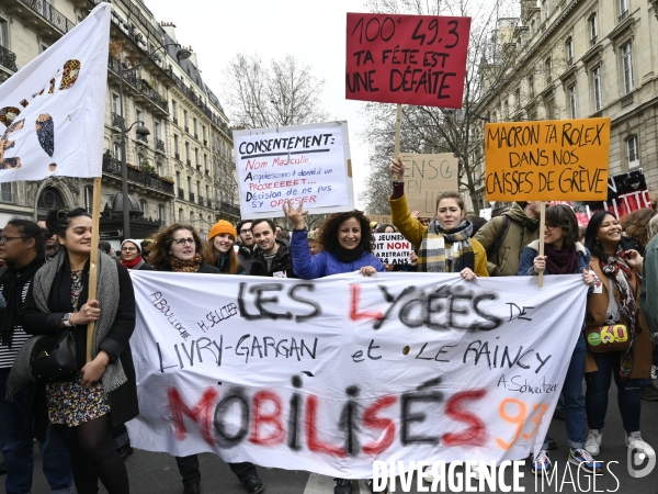 LA MANIFESTATION CONTRE LA REFORME DES RETRAITES, Paris. 10e journée de mobilisation le 28/03/2023