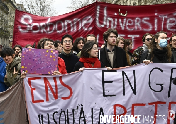 LA MANIFESTATION CONTRE LA REFORME DES RETRAITES, Paris. 10e journée de mobilisation le 28/03/2023