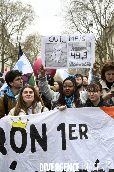 LA MANIFESTATION CONTRE LA REFORME DES RETRAITES, Paris. 10e journée de mobilisation le 28/03/2023