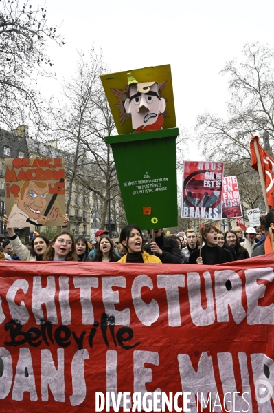 LA MANIFESTATION CONTRE LA REFORME DES RETRAITES, Paris. 10e journée de mobilisation le 28/03/2023