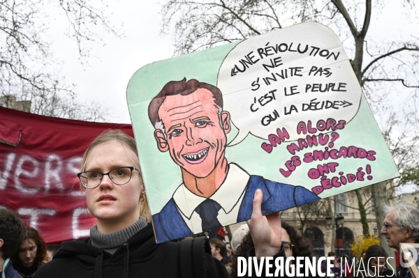 LA MANIFESTATION CONTRE LA REFORME DES RETRAITES, Paris. 10e journée de mobilisation le 28/03/2023