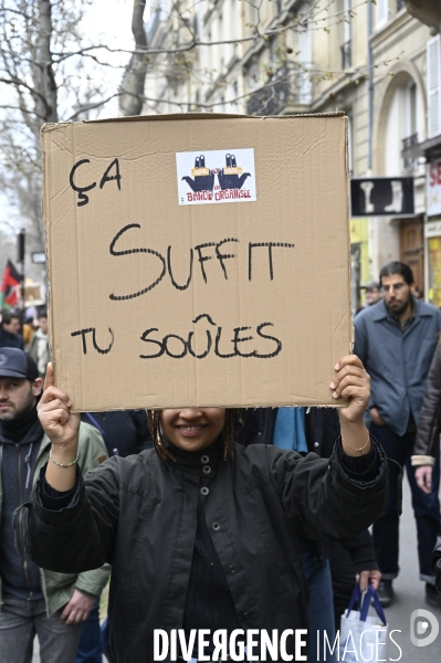 LA MANIFESTATION CONTRE LA REFORME DES RETRAITES, Paris. 10e journée de mobilisation le 28/03/2023