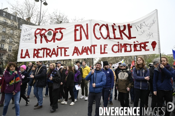 LA MANIFESTATION CONTRE LA REFORME DES RETRAITES, Paris. 10e journée de mobilisation le 28/03/2023