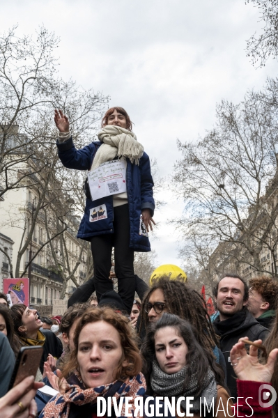 LA MANIFESTATION CONTRE LA REFORME DES RETRAITES, Paris. 10e journée de mobilisation le 28/03/2023