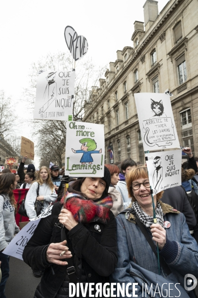 LA MANIFESTATION CONTRE LA REFORME DES RETRAITES, Paris. 10e journée de mobilisation le 28/03/2023