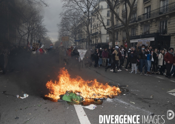 LA MANIFESTATION CONTRE LA REFORME DES RETRAITES, Paris. 10e journée de mobilisation le 28/03/2023