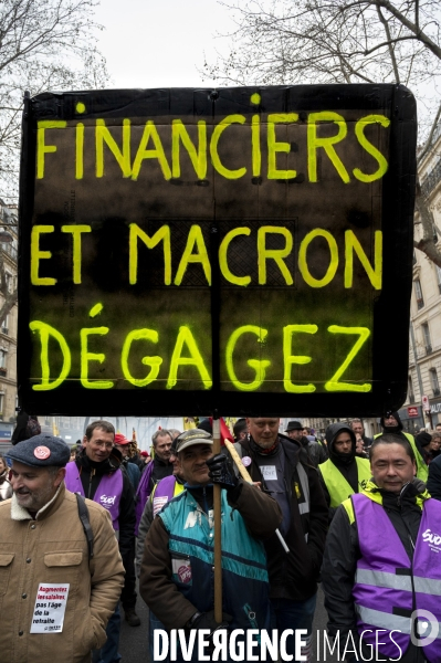 LA MANIFESTATION CONTRE LA REFORME DES RETRAITES, Paris. 10e journée de mobilisation le 28/03/2023