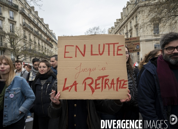 LA MANIFESTATION CONTRE LA REFORME DES RETRAITES, Paris. 10e journée de mobilisation le 28/03/2023