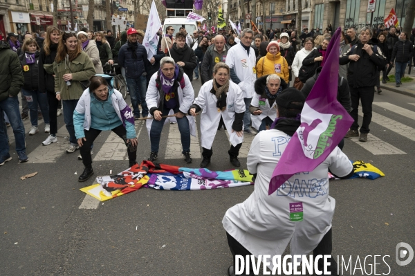 LA MANIFESTATION CONTRE LA REFORME DES RETRAITES, Paris. 10e journée de mobilisation le 28/03/2023